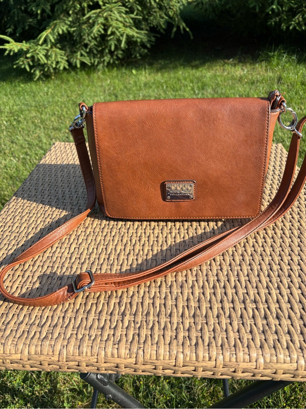 Jenna Kator Tan Vegan Leather Look Crossbody Bag